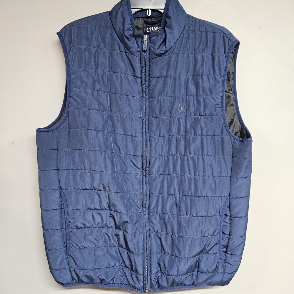 Chaps Men's Large Navy Quilted Puffer Vest